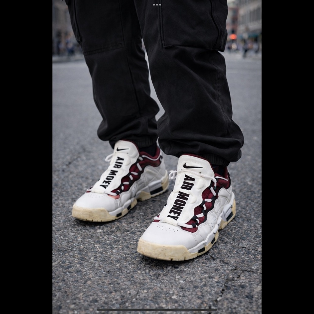 Nike Air Money Y2K Streetwear Basketball Sneakers Men’s 12 White Red